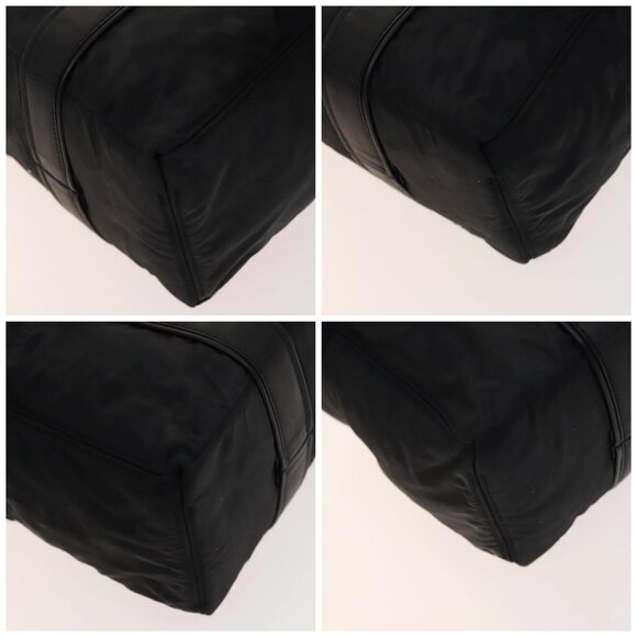 HERMES Acape Luco PM Hand Bag Nylon Black Silver Auth bs28738 - Picture 16 of 16